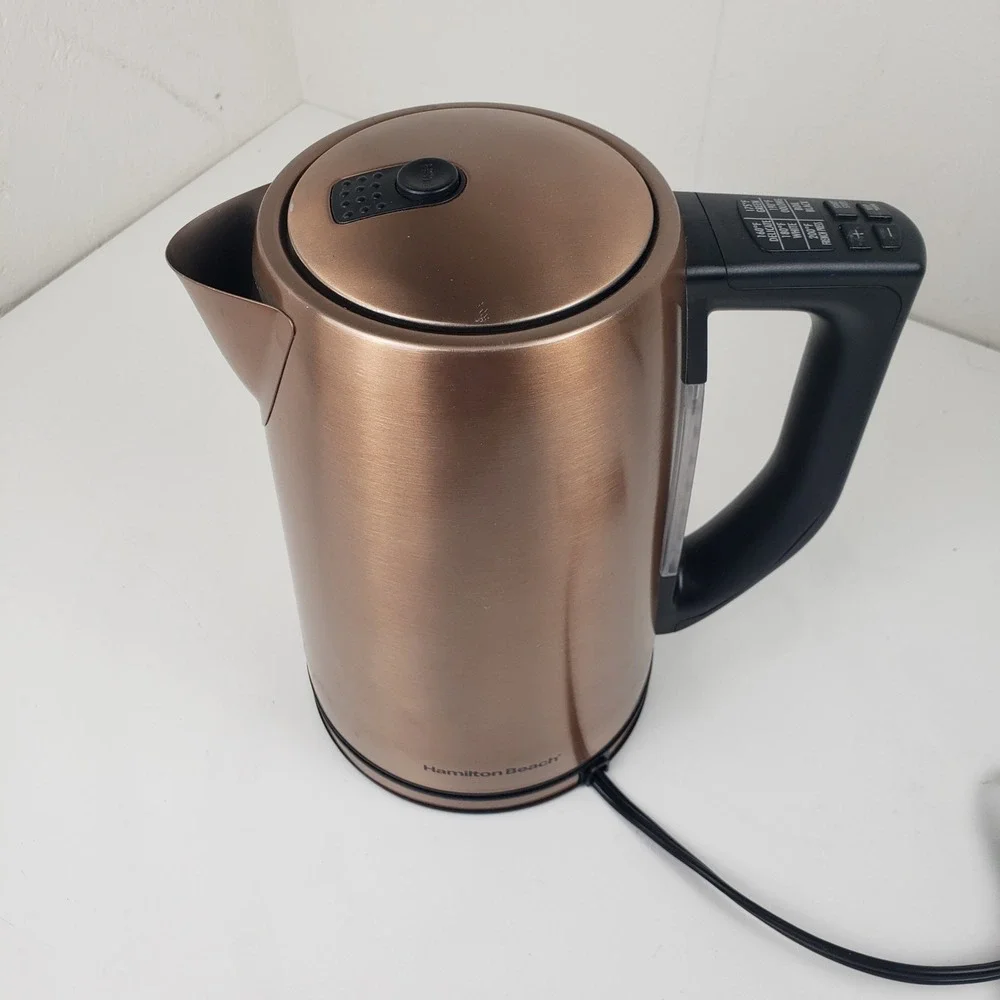 Hamilton Beach Electric Kettle Variable Temp Copper 1.7L Model 41026 1500W